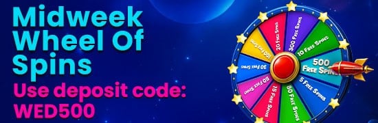 Conquer casino midweek wheel of prizes