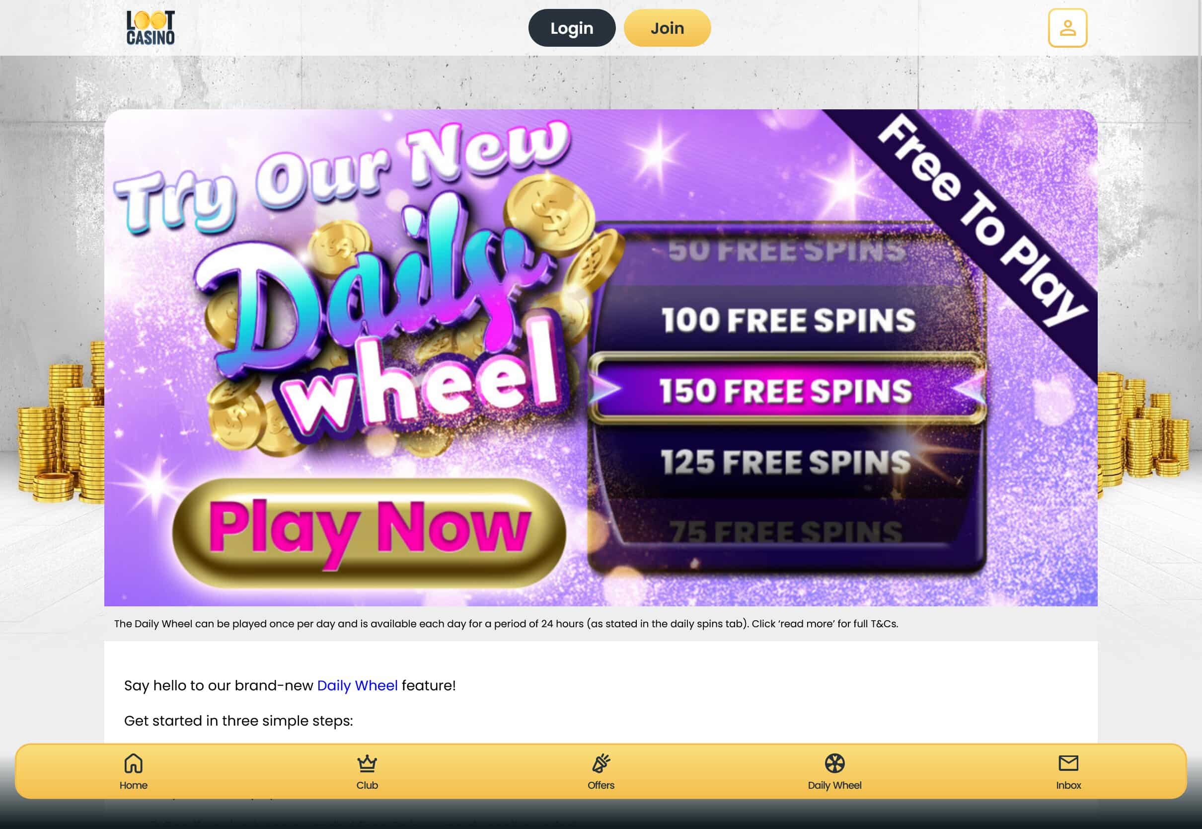 Loot Casino No Deposit Bonus