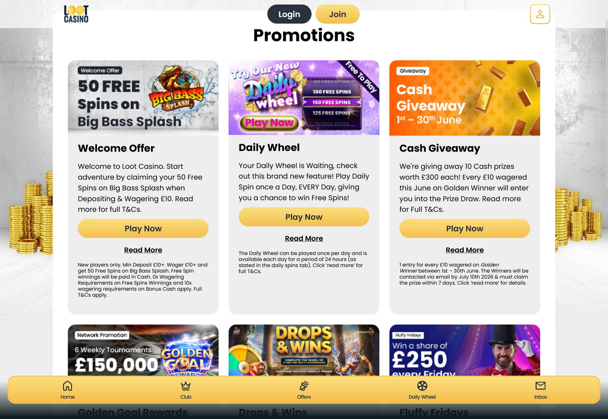 Loot Casino Bonuses and Promotions