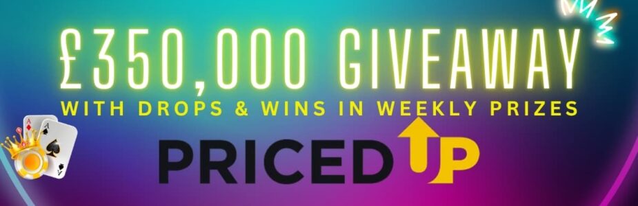 PricedUp Casino Drops & Wins Returns with £350,000 in Weekly Prizes