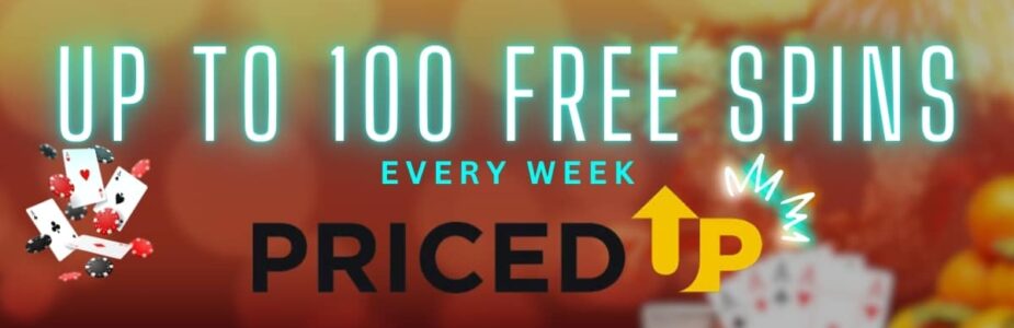 PricedUp Casino Gives Away Up to 100 Free Spins Every Week