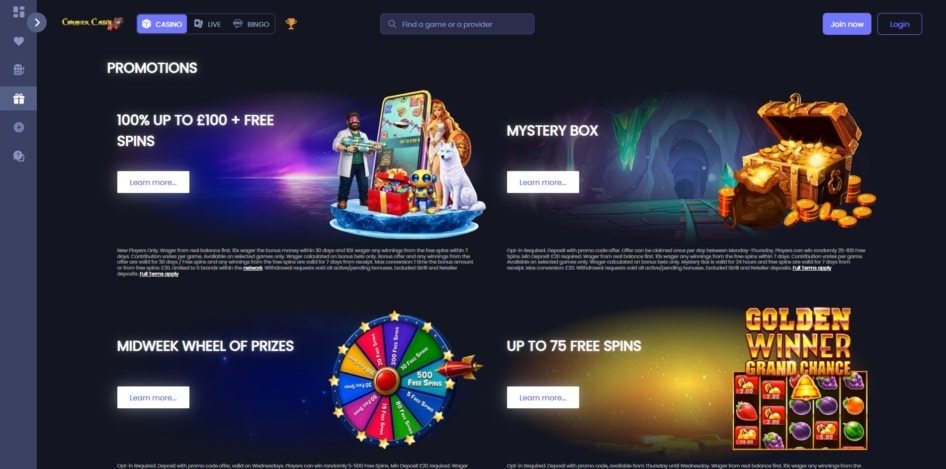 Promotions at Conquer Casino