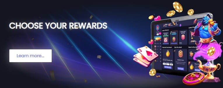 Rewards store at Conquer Casino