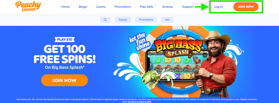 peachy games register or log in