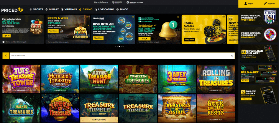 priced up tuts treasure