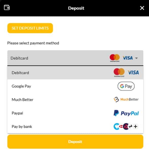 Vegas Wins deposit options