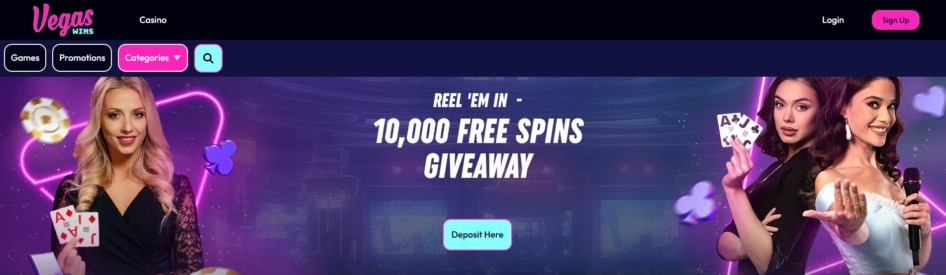 Vegas Wins bonus spins giveaway