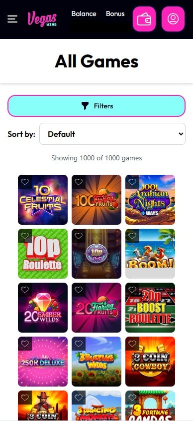Vegas Wins games on mobile