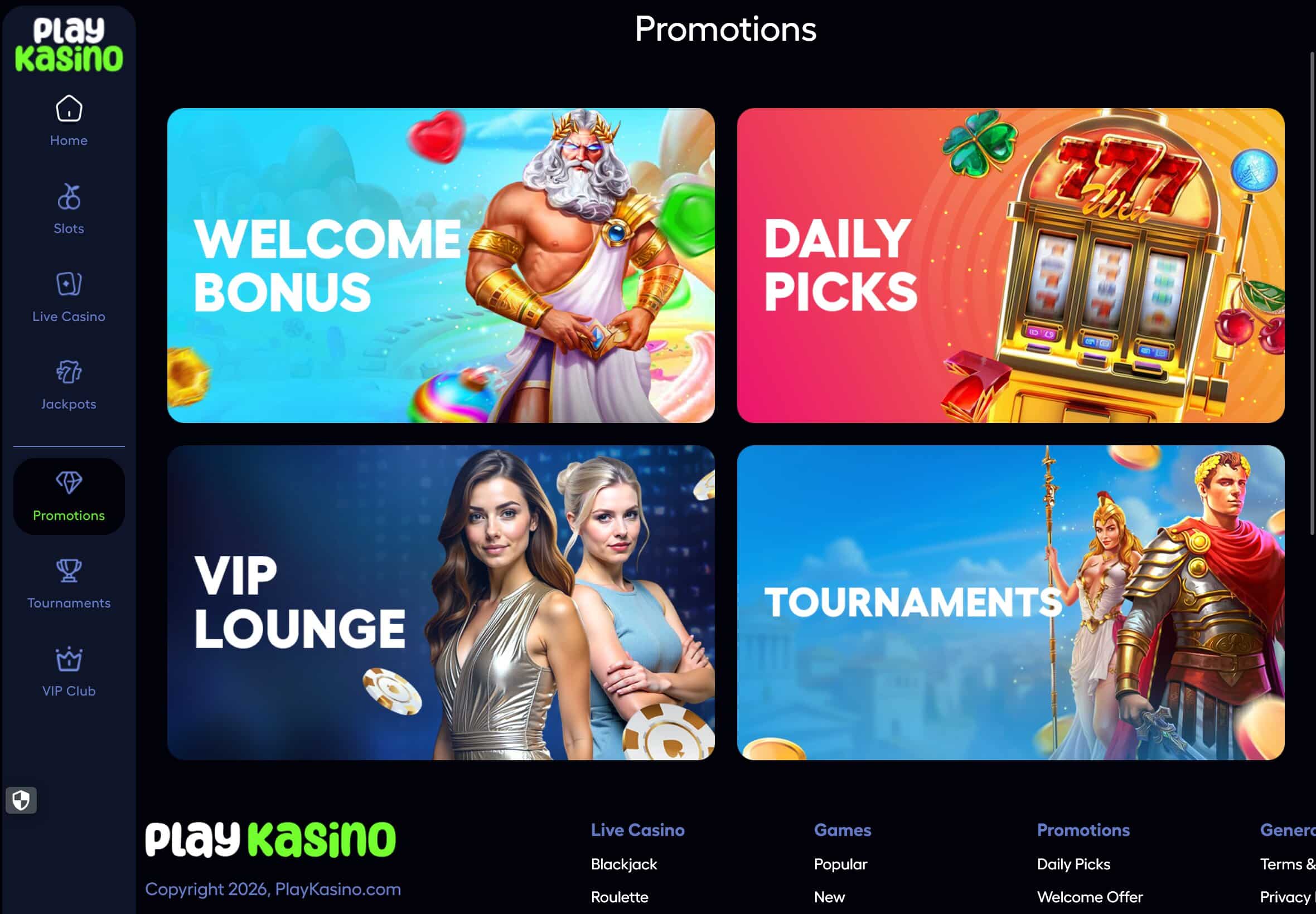 PlayKasino Bonuses