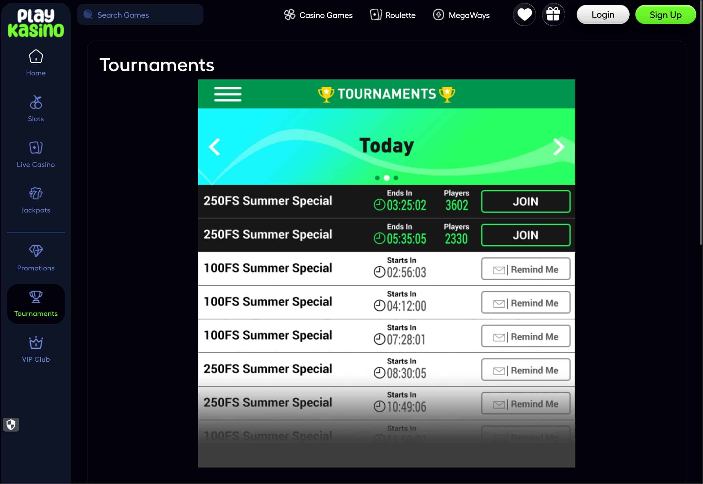 PlayKasino Slot Tournaments