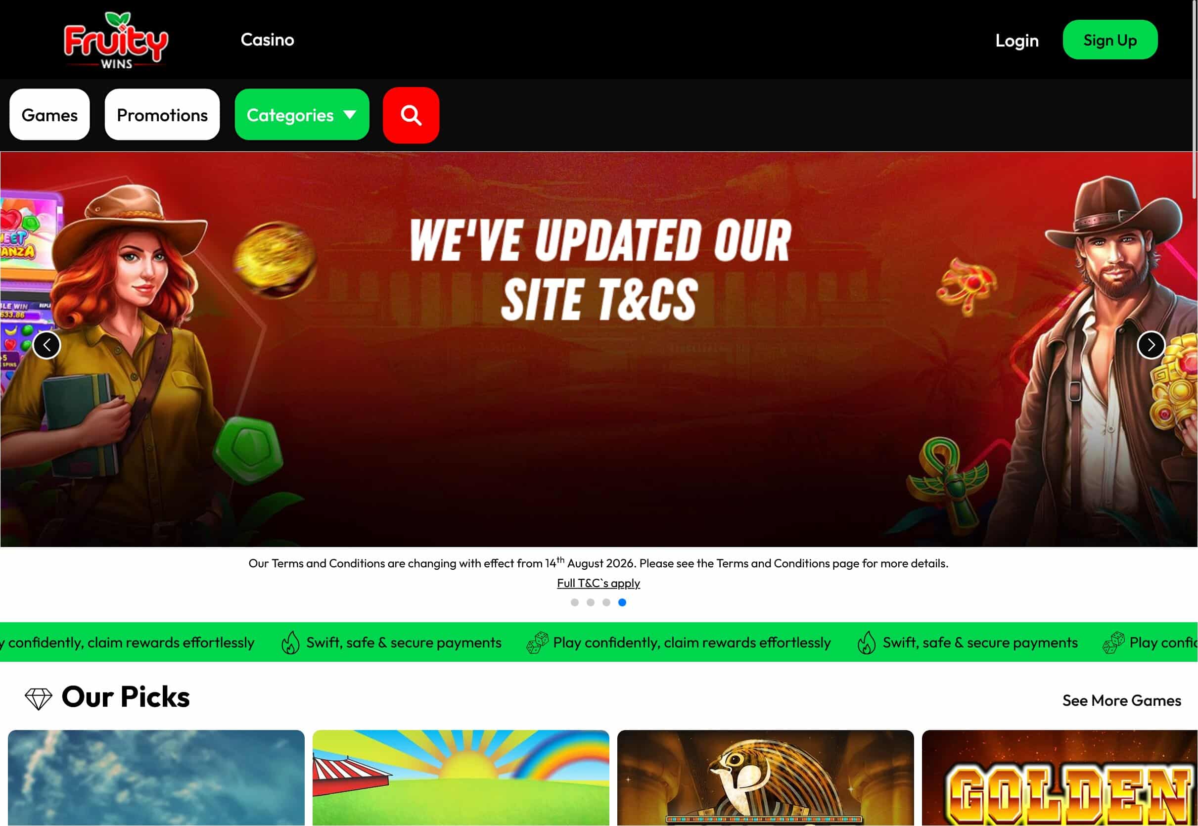 Fruity Wins Casino Bonus Terms