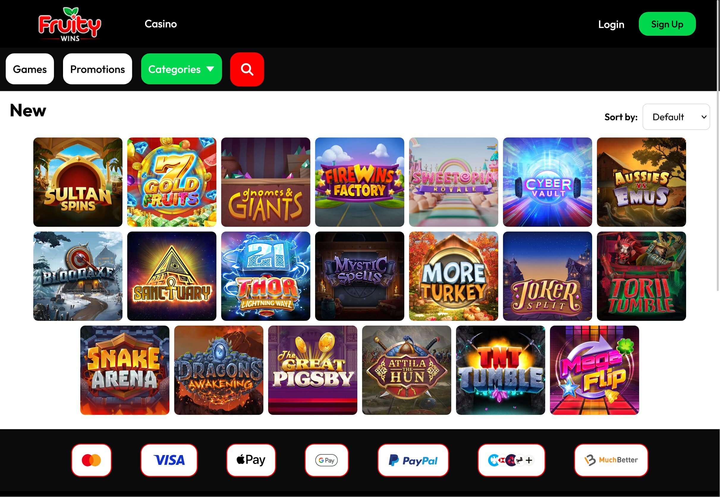 Fruity Wins Casino Website