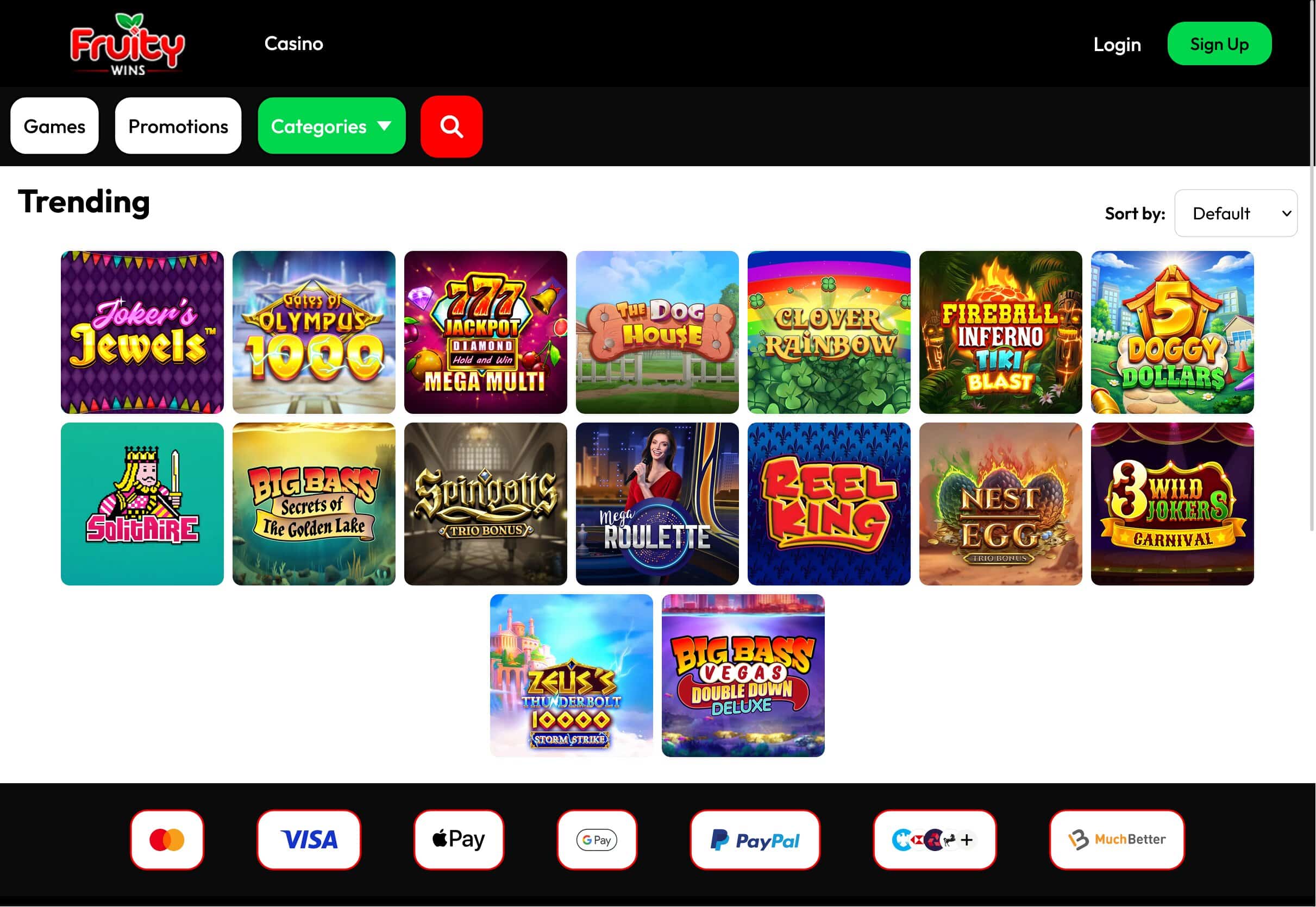 Fruity Wins Casino Games
