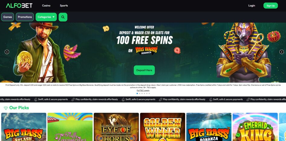 Alfobet homepage