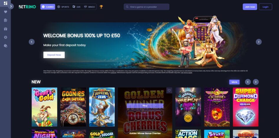 Betrino Casino homepage