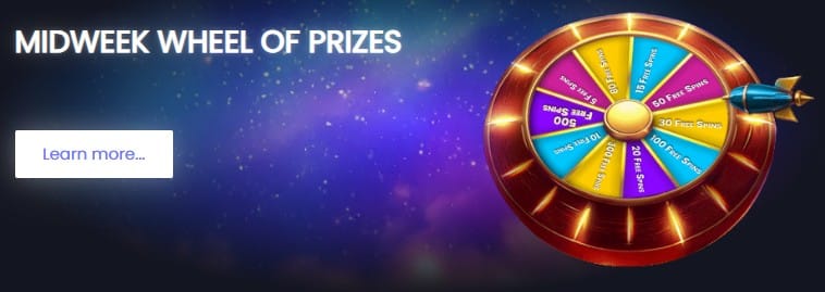 Wheel of prizes promotion at Betrino