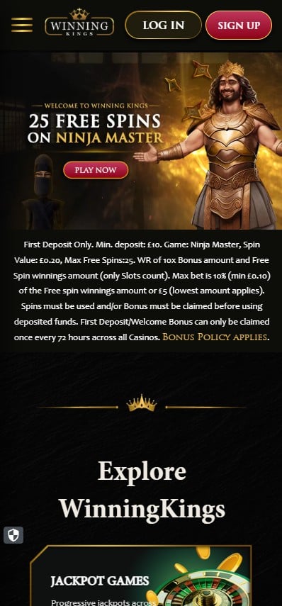 Winning Kings on mobile