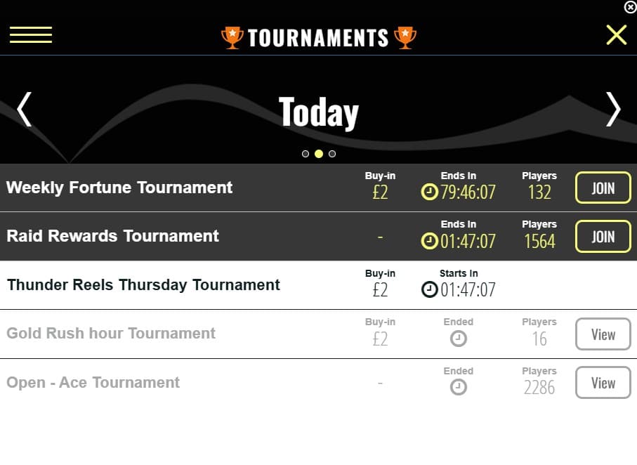 Tournaments at Winning Kings