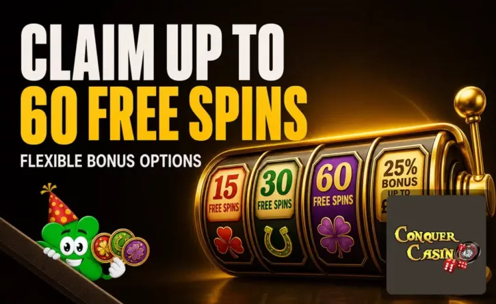 Conquer Casino Trio of Fortune 315 Free Spins or a 25% Bonus