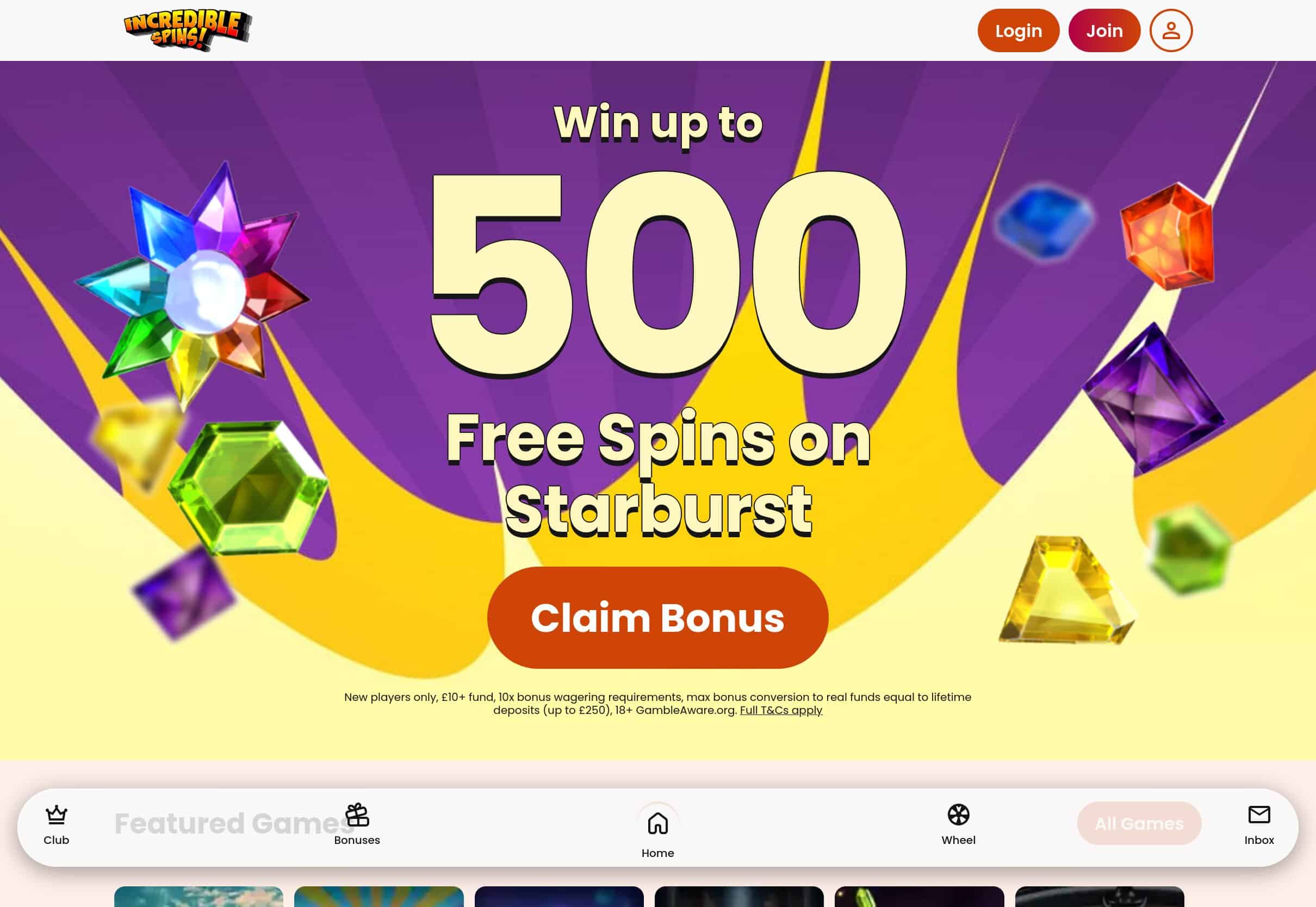 Incredible Spins Casino Welcome Bonus